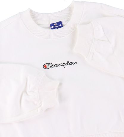 Champion Fashion Sweatshirt - Cropped - Weiß m. Logo