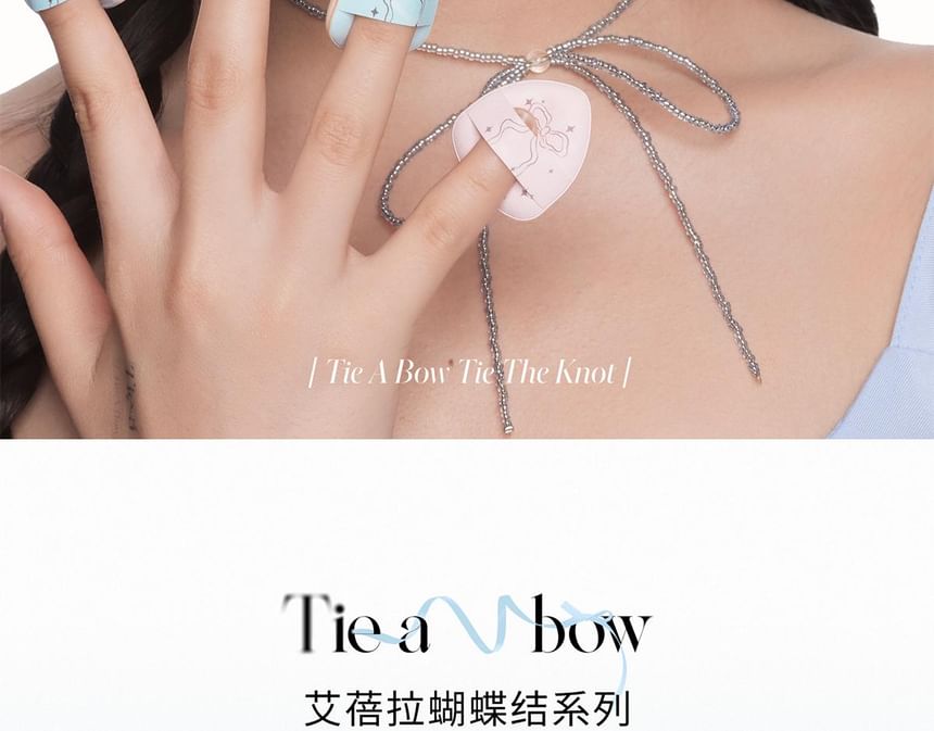 everbab - Bow Series Roze Strik Mini Vingerpuff Set