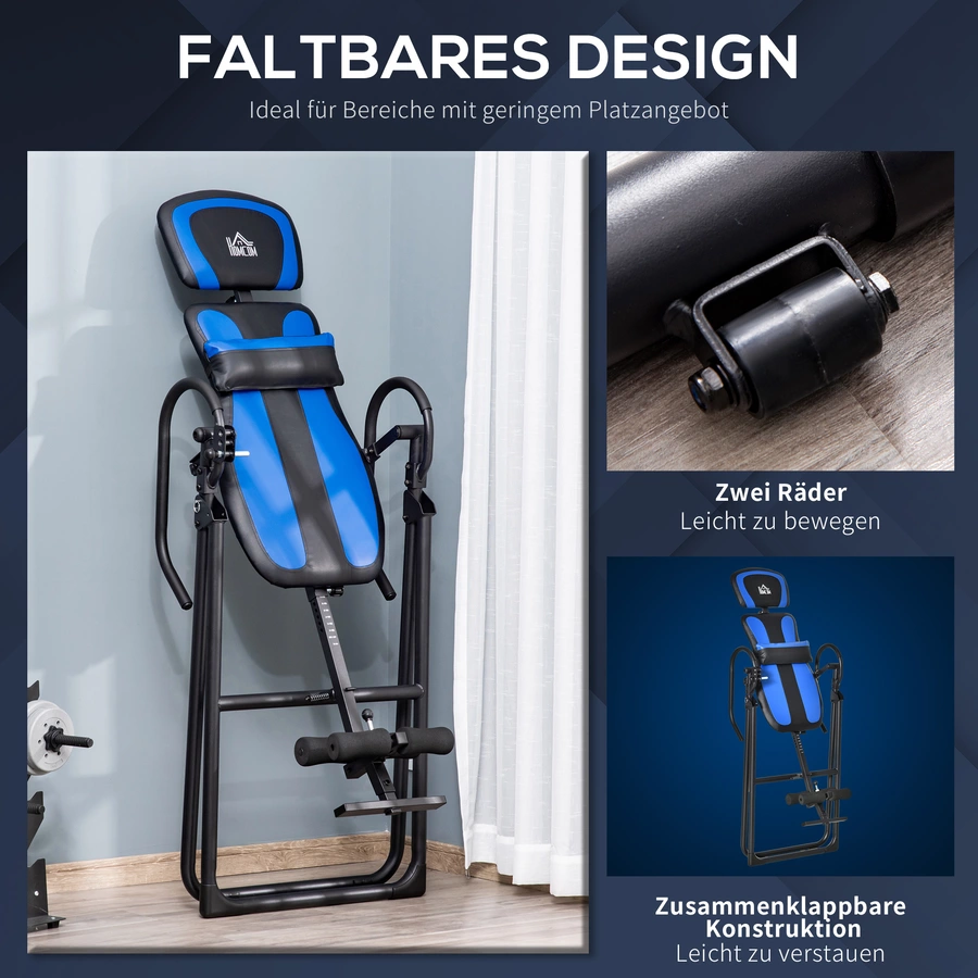 HOMCOM Inversionsbank klappbar schwarz, blau