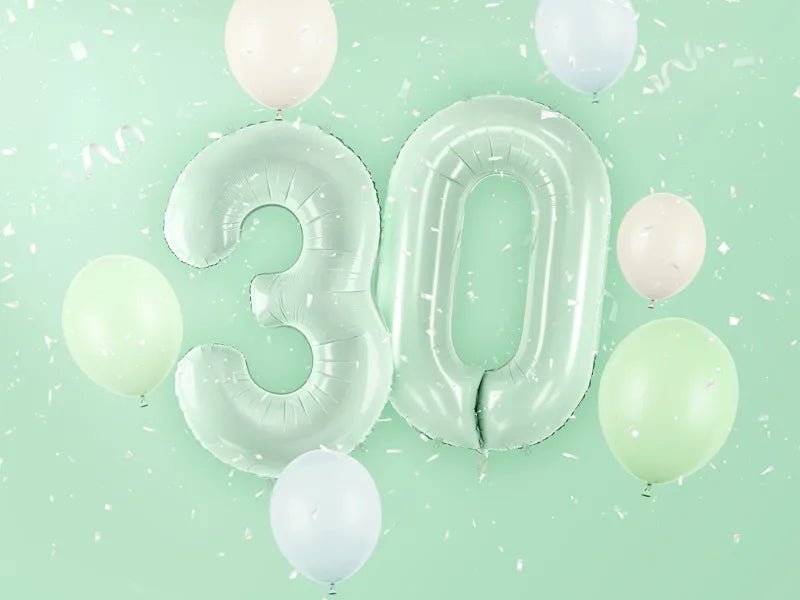3 Jaar Cijfer Ballon Mintgroen 72cm