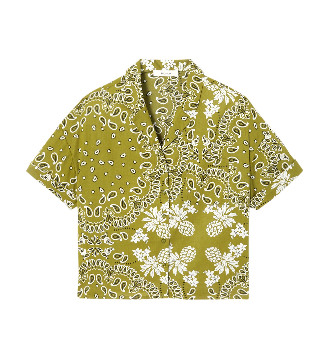 Chemise motif bandana Femme - Imprimé kaki