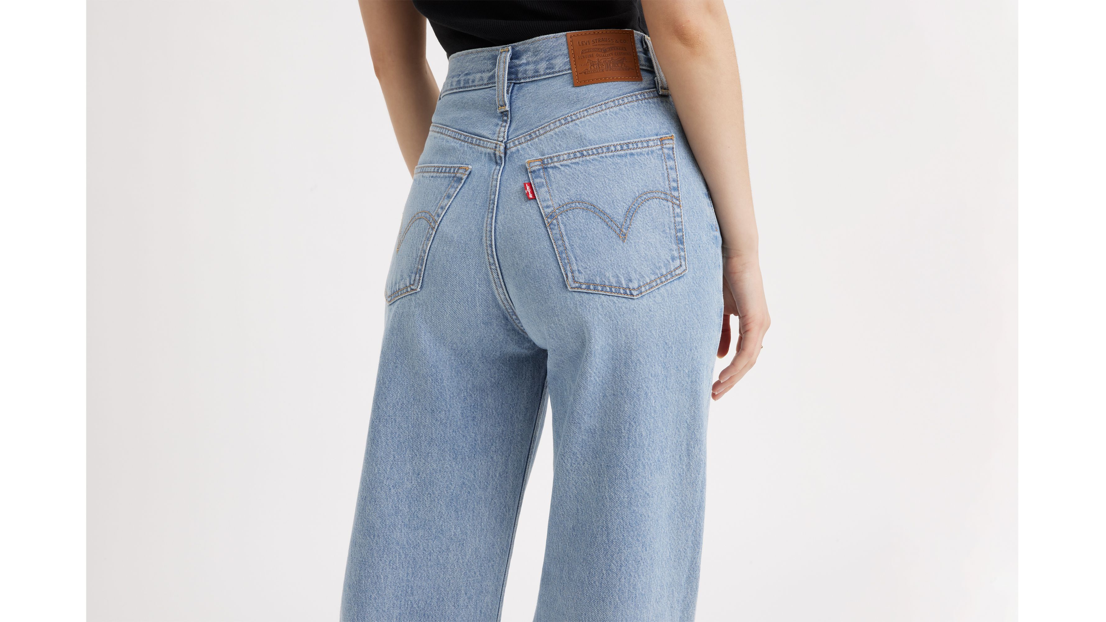 Jean Ribcage Wide Leg - Far And Wide - Bleu