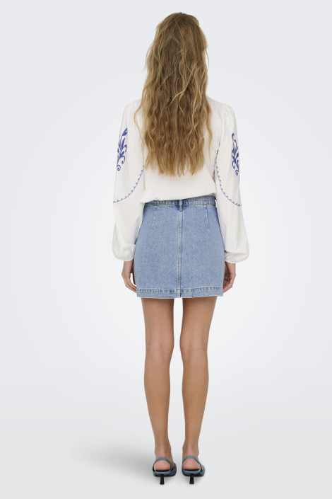 Only blauwe dames rok