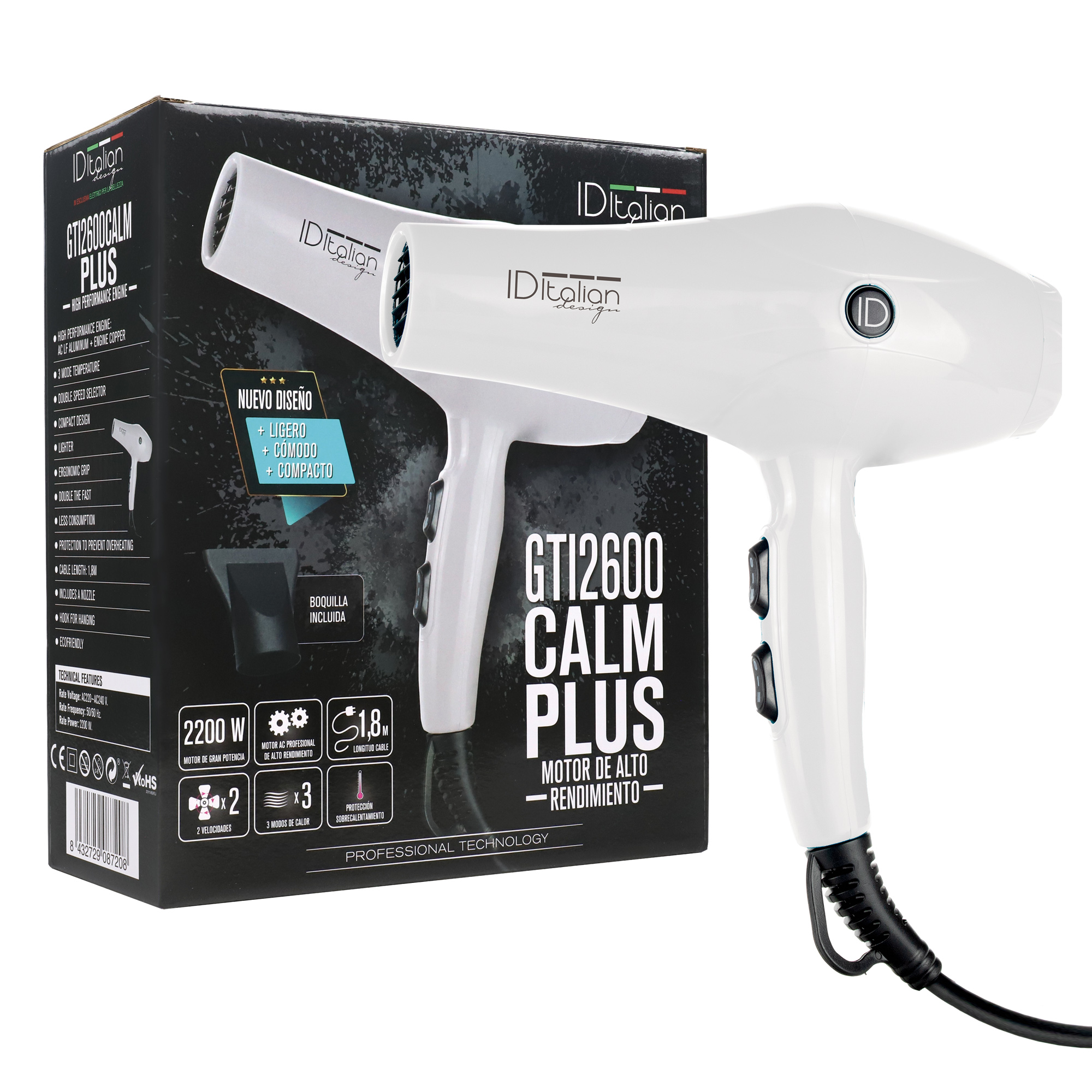Italian Design GTI 2600 Calm Plus Hair dryer
