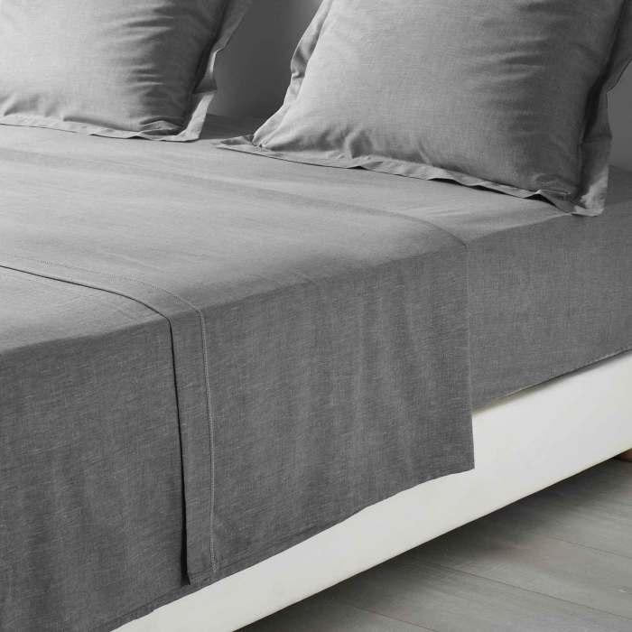 DRAP PLAT 1 PERSONNE 180X290CM ACTUALLY GRIS