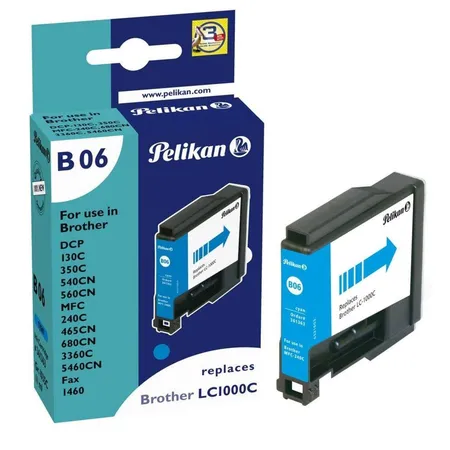 Pelikan Druckerpatrone B06 ersetzt Brother LC1000, cyan, 10ml