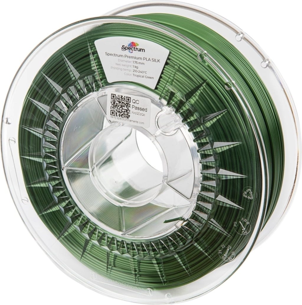 Spectrum  SILK PLA Tropical Green, 1,75 mm / 1000 g    PLA-Filament mit Silk-Effekt