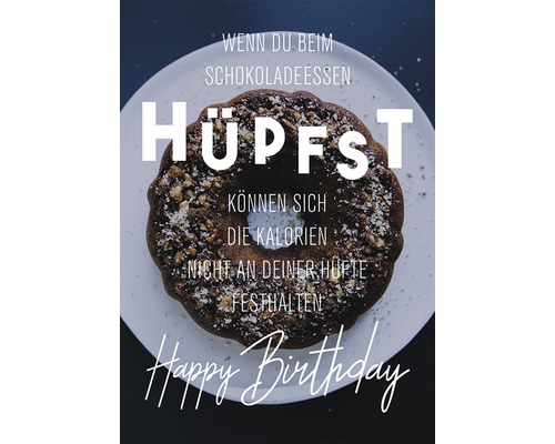 Wenskaart: Chocolade eten… Happy Birthday 11,5x16 cm