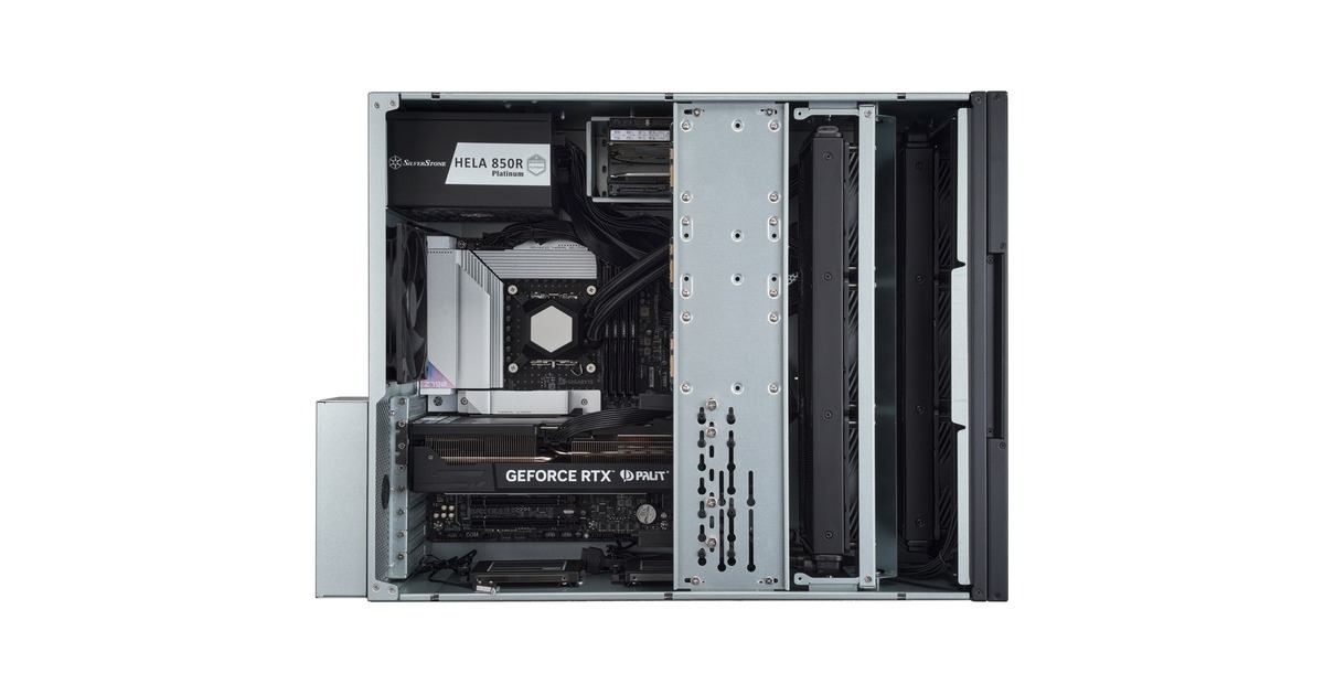 SilverStoneRM52 server behuizing  (Zwart | 2x USB-A | 1x USB-C)