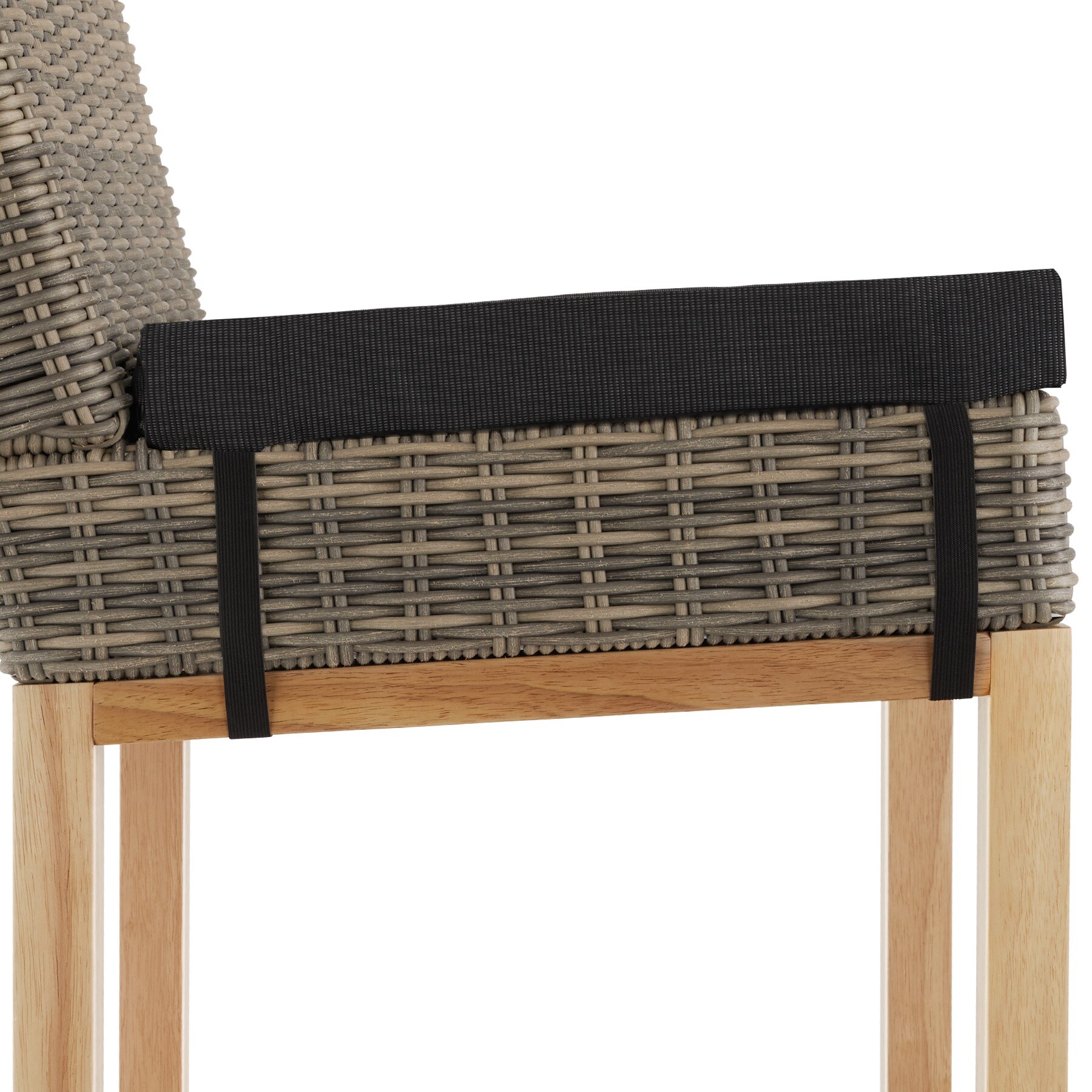 tectake® Rattan Barstuhl, mit Aluminiumgestell, natürlich nachempfundenes Geflecht, inklusive Sitzpolster, 45 x 62,5 x 99 cm