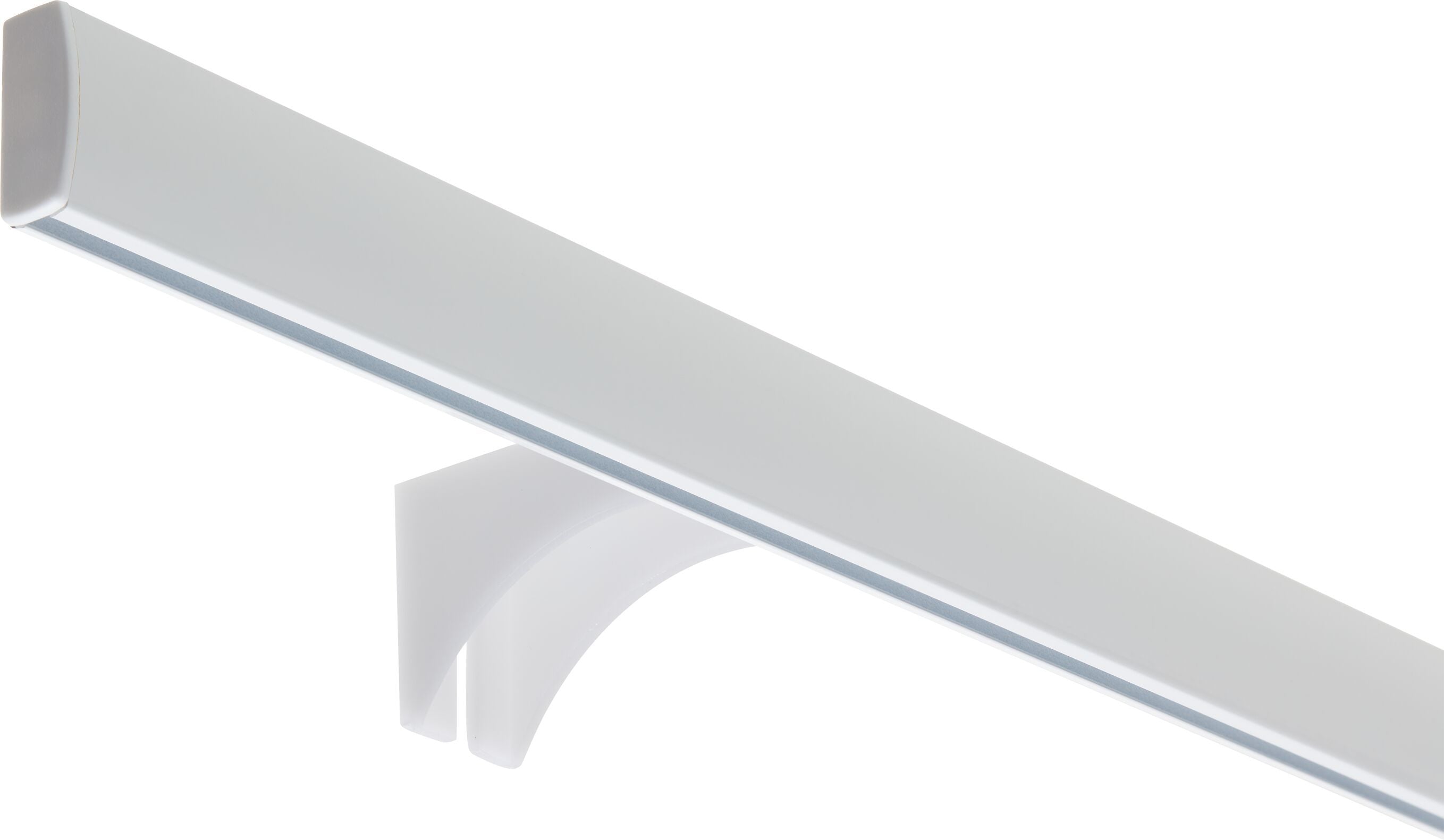 ALUREC Vorhangschiene Mini - Weiss / B: 200.0 cm x T: 2.5 cm x H: 0.8 cm