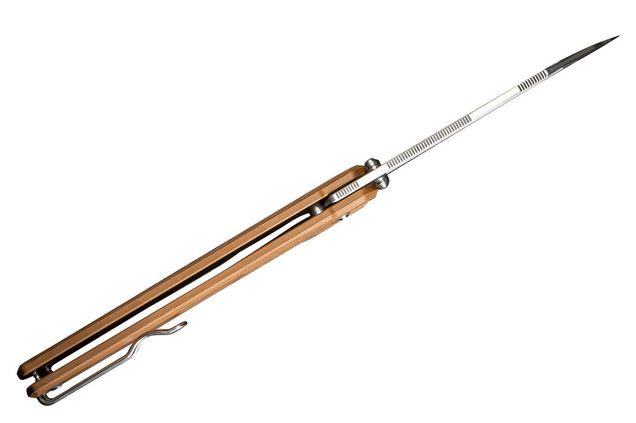 CIVIVI Hid C23008-3 Satin, Brown G10, zakmes, Ostap Hel Design
