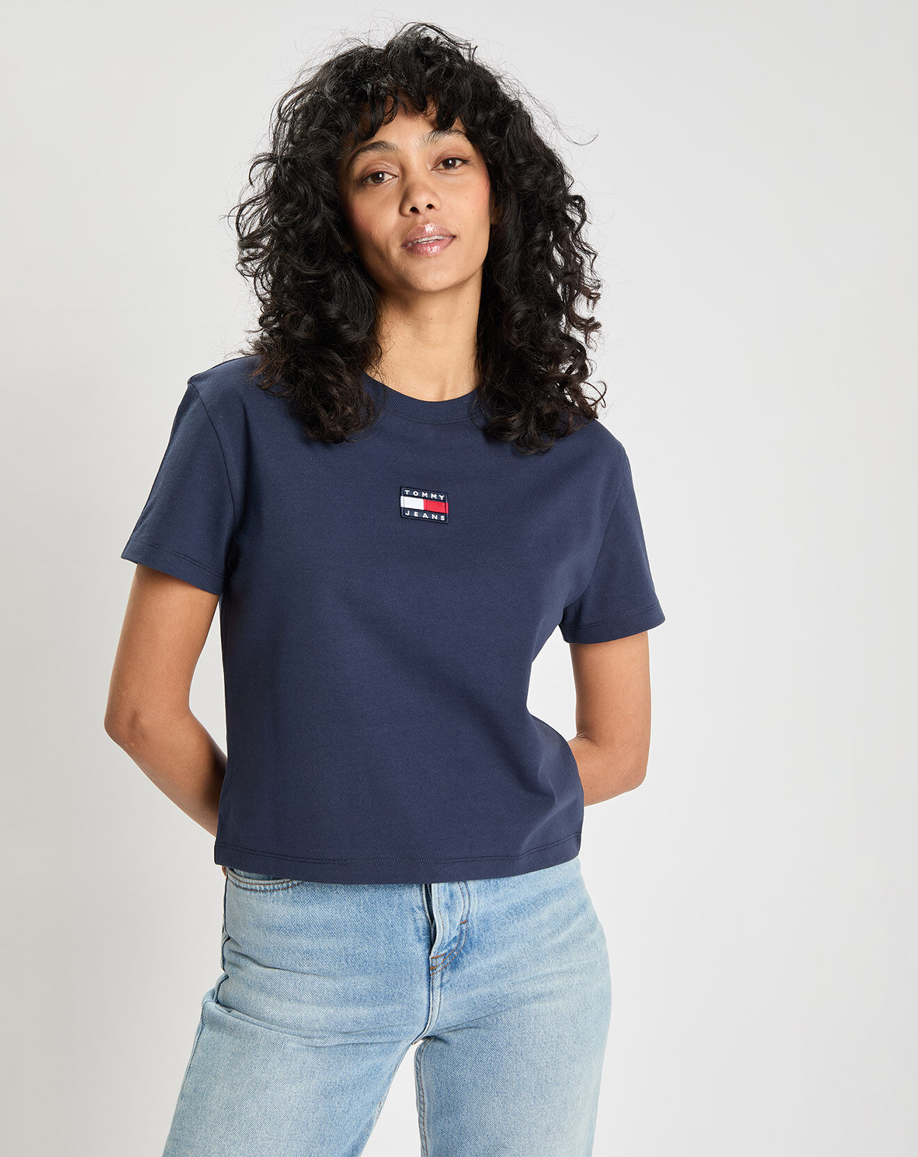 Tommy Jeans T-Shirt Badge bleu marine