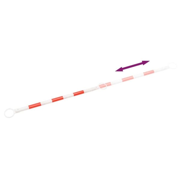 vidaXL Uttrekkbare stenger til trafikkjegler 10 stk ABS 116-197 cm