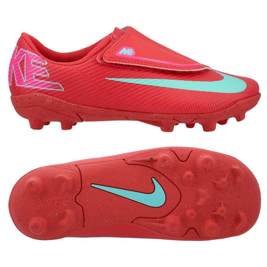 Nike Mercurial Vapor 16 Club Velcro MG Mad Energy - Rouge/Vert Enfant