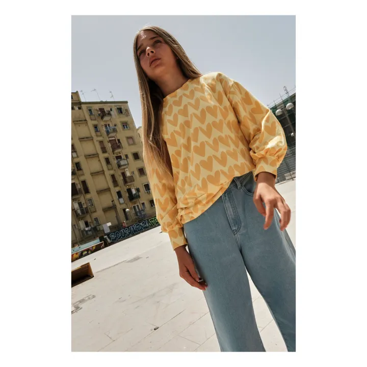 Hundred Pieces Sweat Coton Elasthane | Jaune pâle