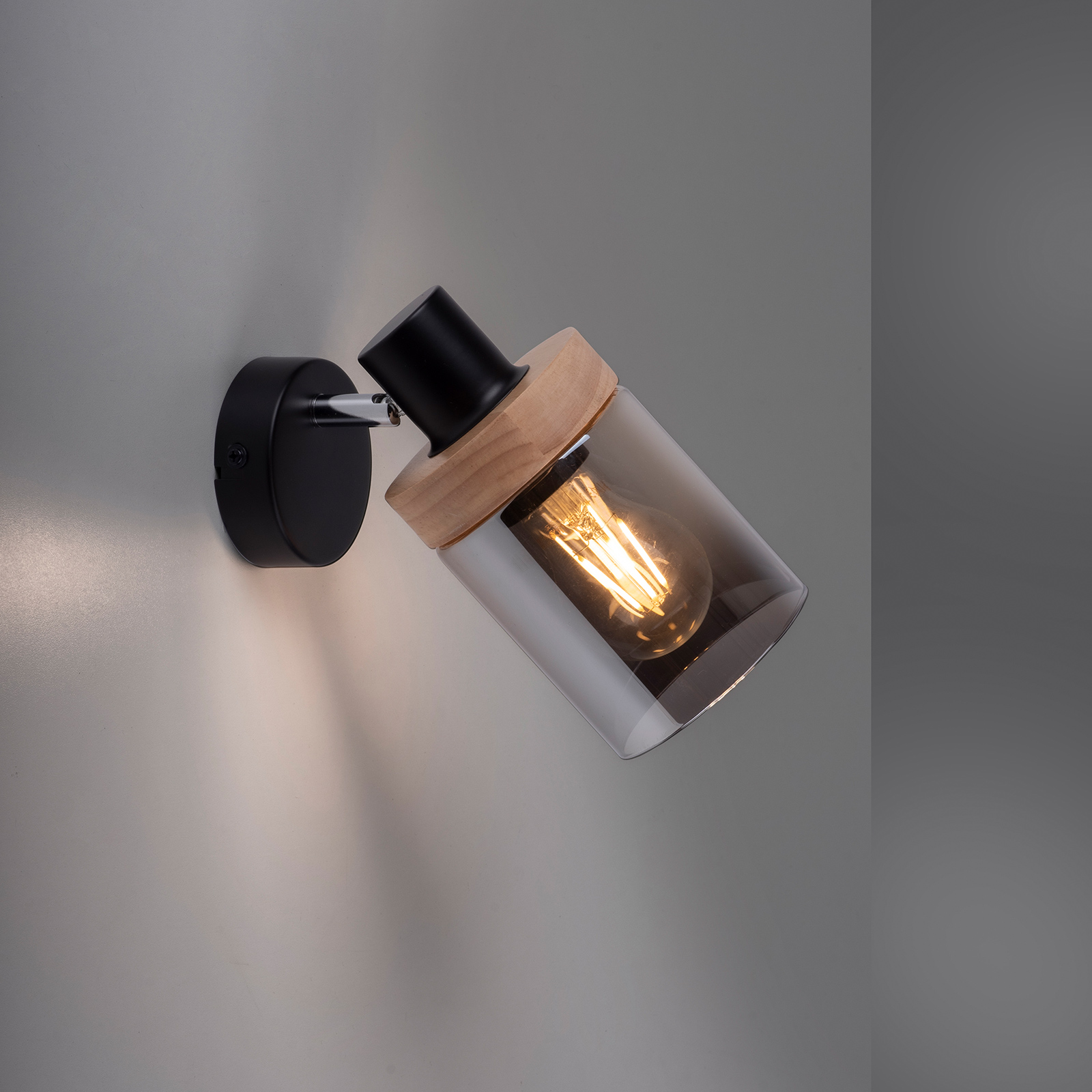 Spot - Holz - 1-flammig - schwenkbar