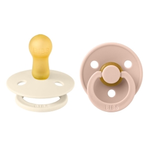 BIBS Colour Latex Round 6-12m ivory blush, 2 Stück