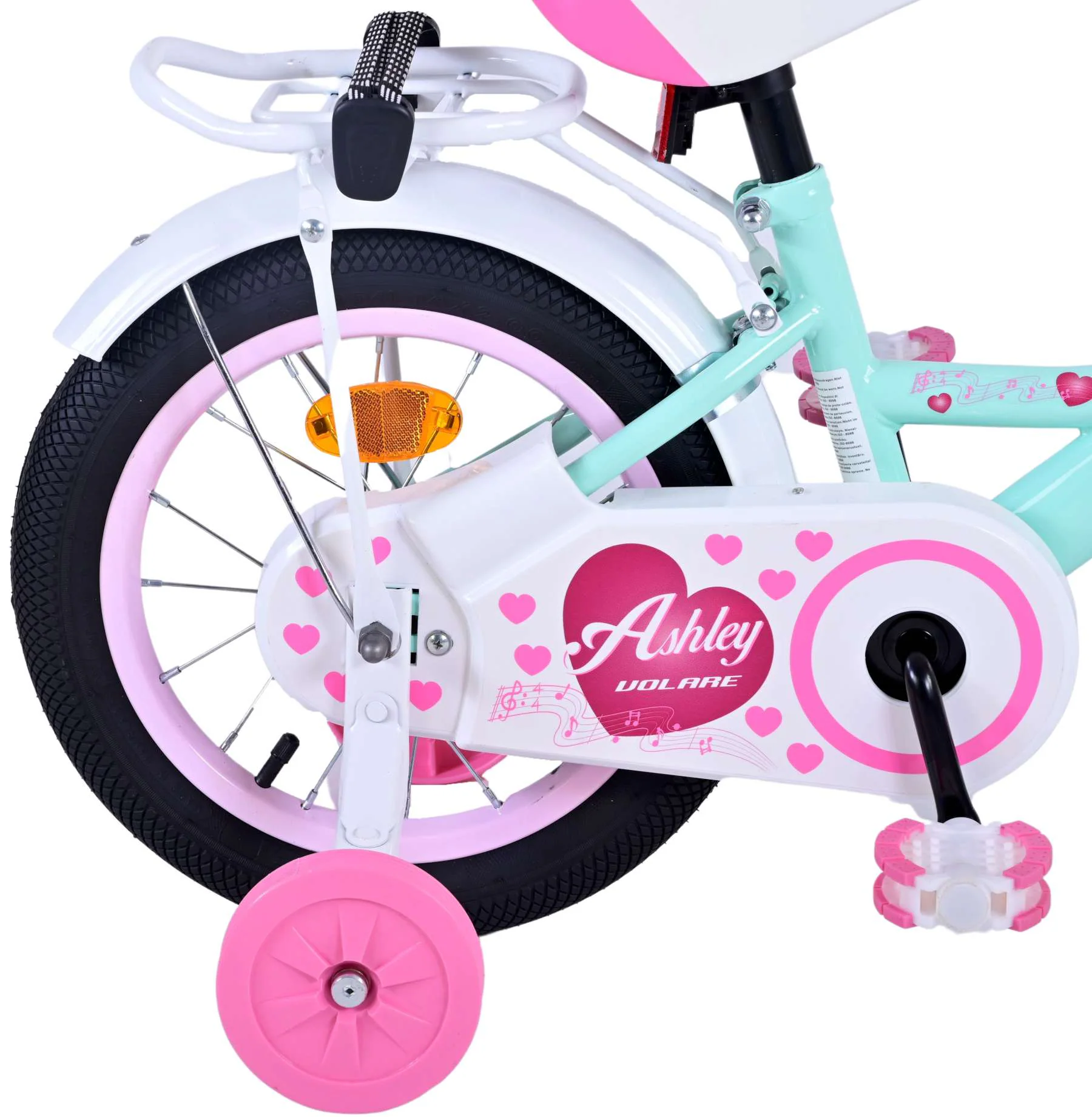 Kinderfahrrad Ashley Fahrrad für Mädchen 14 Zoll Kinderrad in Grün