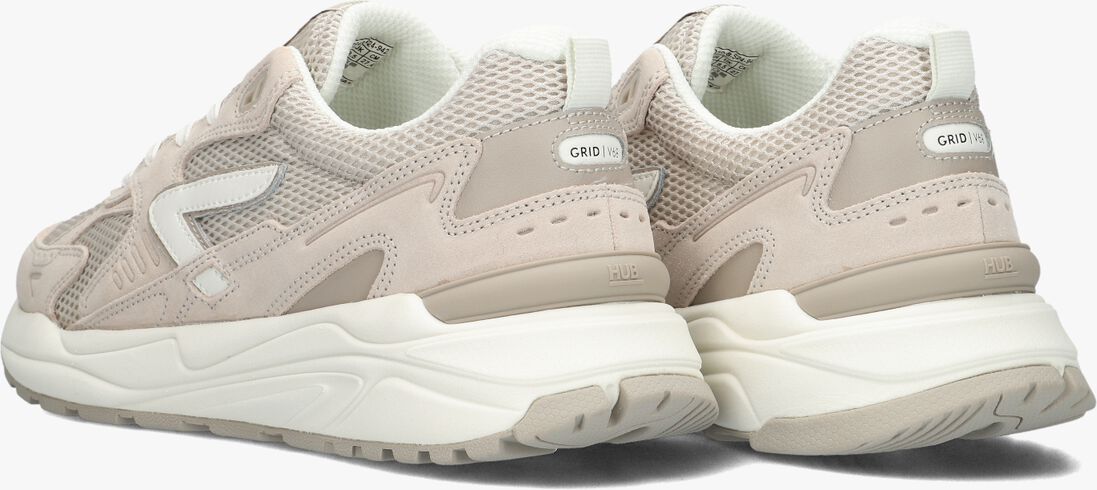 HUB beige hub lage sneakers grid-m