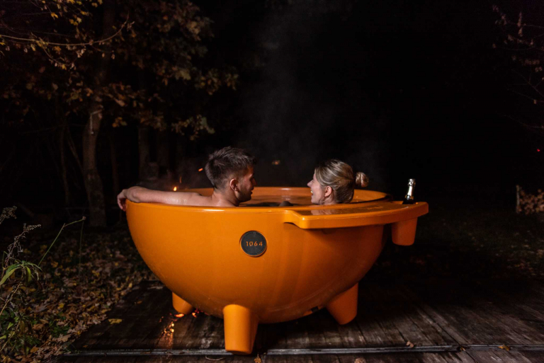 Weltevree Dutchtub Original hottub houtgestookt oranje
