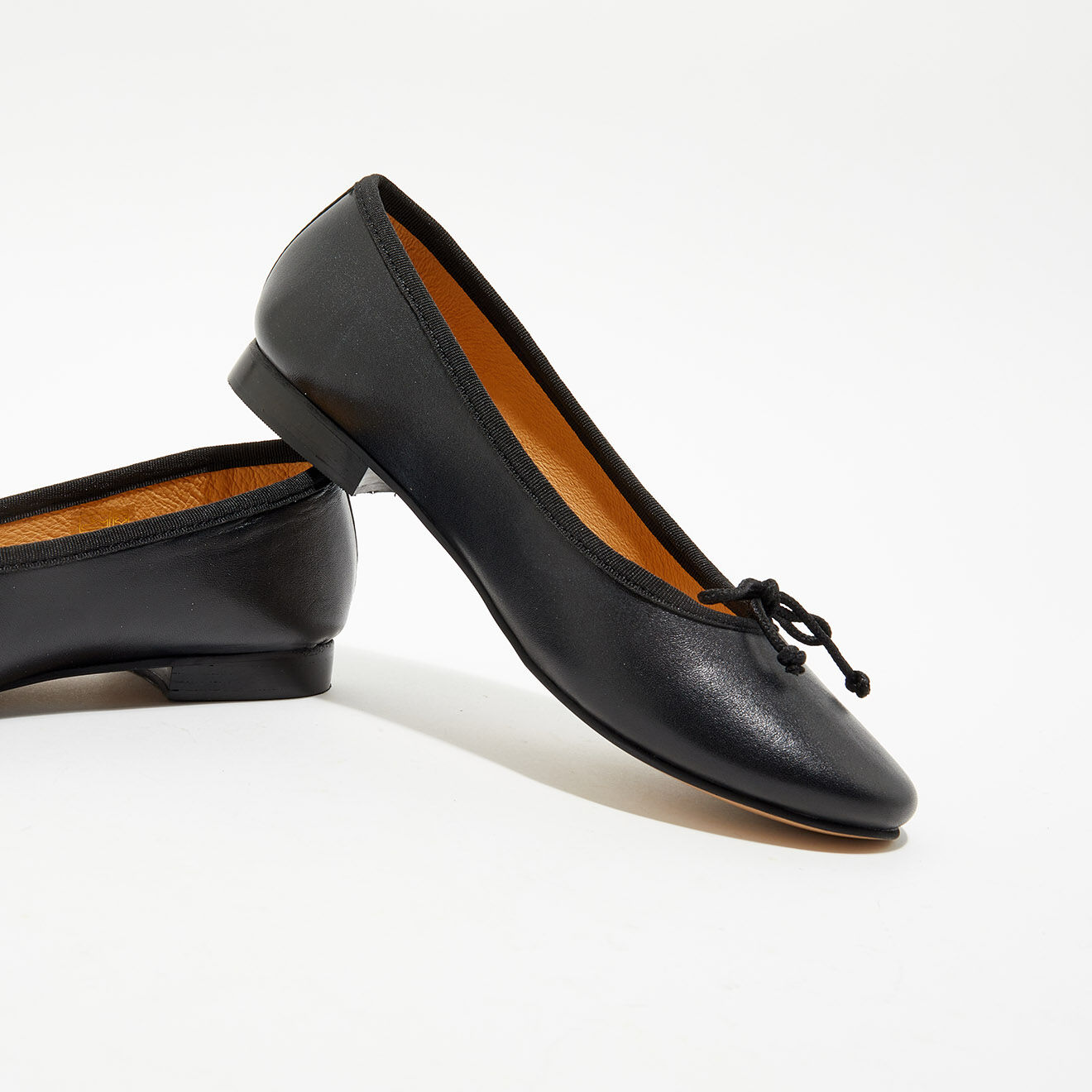 Quartier Latin Ballerines en Cuir Jeanne noires