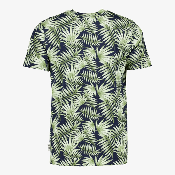 Unsigned heren T-shirt blauw met print