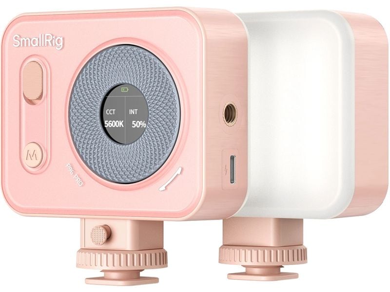 Smallrig Vibe P96 Pro Mini-LED-Videoleuchte Rosa Simuliert 2500K-6500K Tageslicht und bietet 5 Spezialeffekte