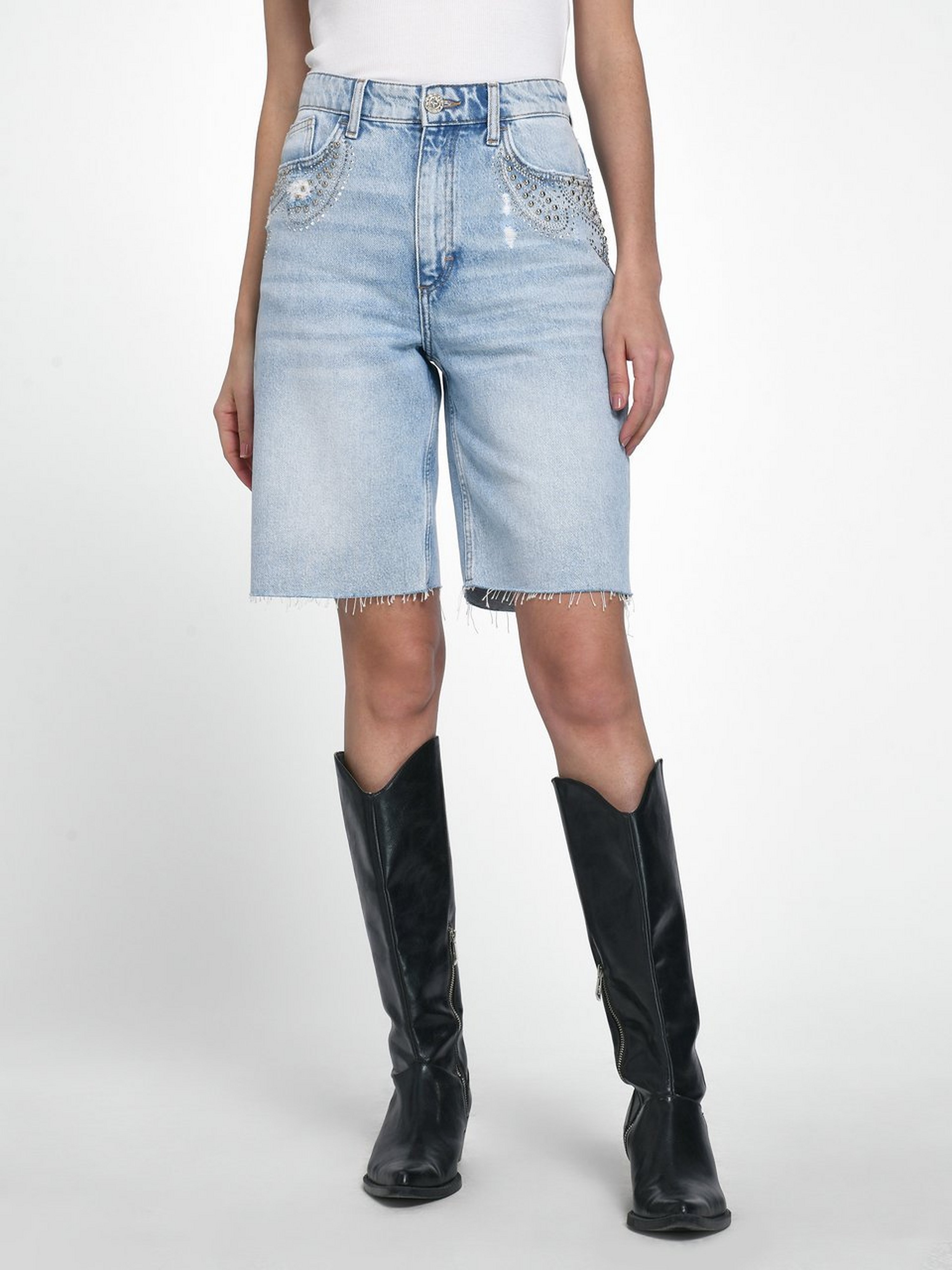 Jeans-Bermudas