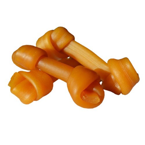 Petiscos para cães Pawtato Large Knot de batata-doce, sabor natural.