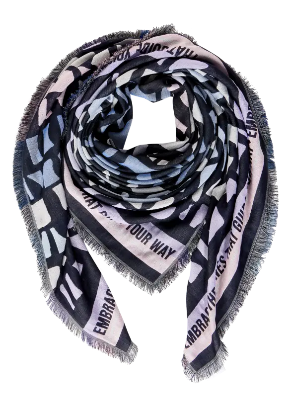 Jacquard Print Tuch - fresh intense gentle blue