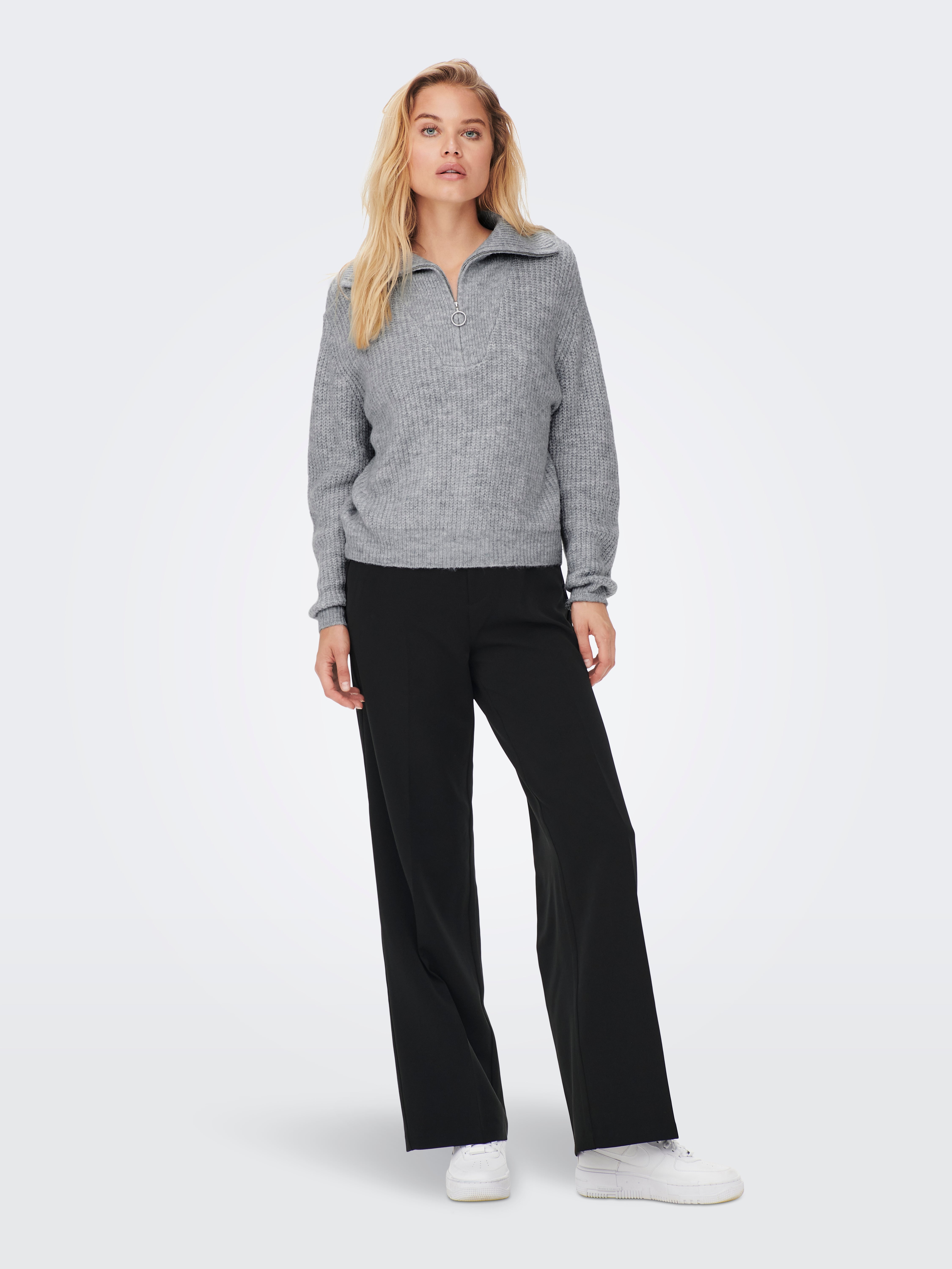 ONLBAKER Strickpullover Light Grey Melange