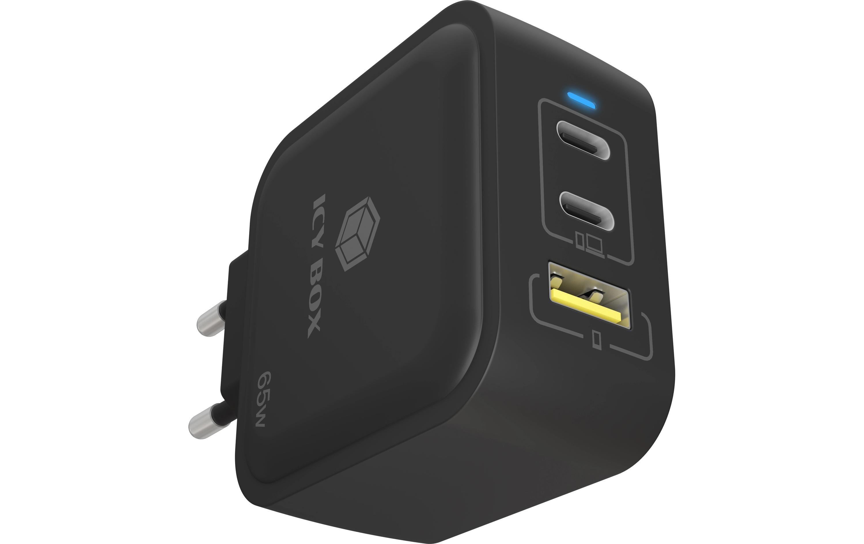 USB-Wandladegerät IB-PS1030-PDGaN Wandladegerät mit 65 W Power Delivery und Schnellladefunktion