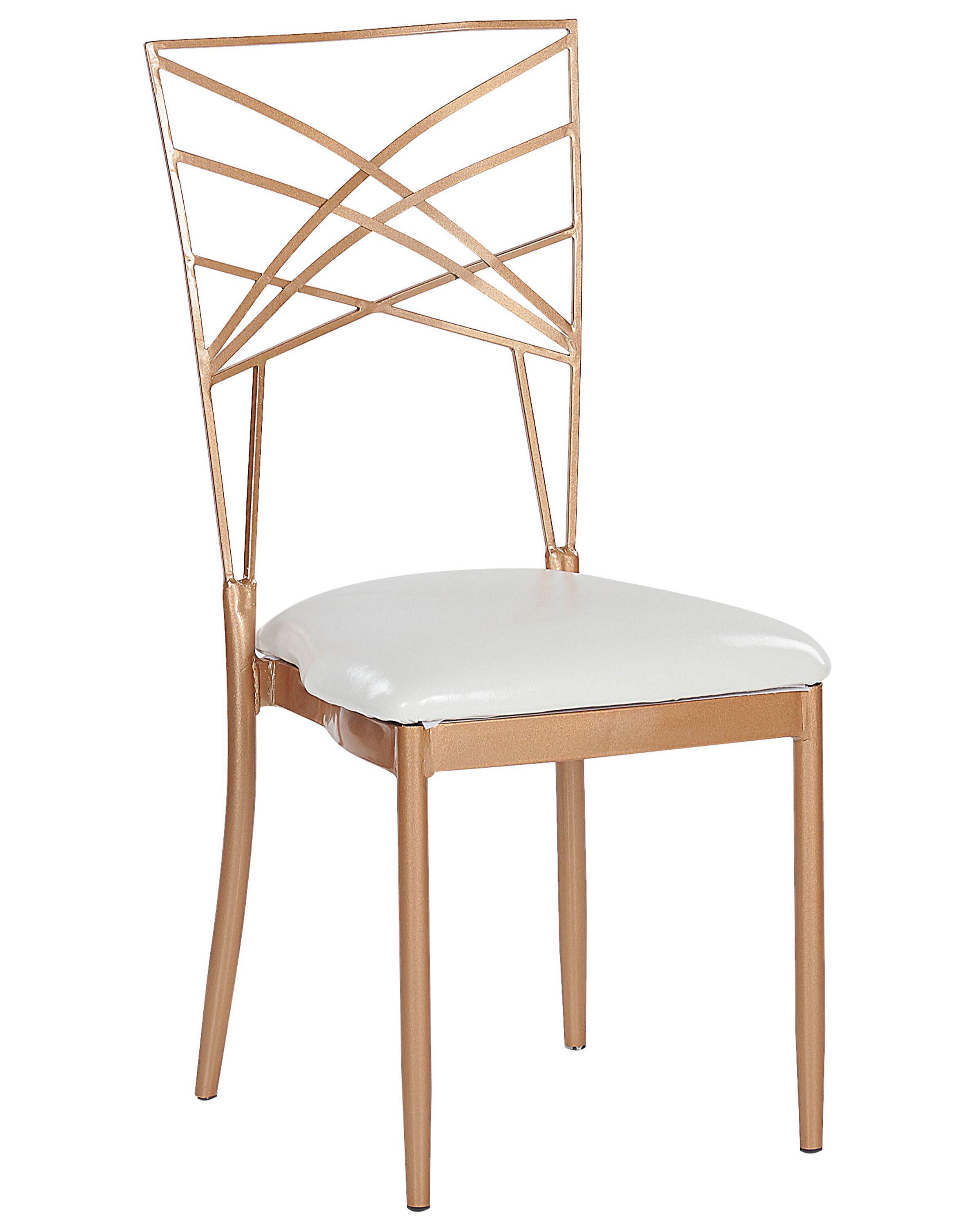 Set van 2 eetkamerstoelen GIRARD Metaal Roségoud