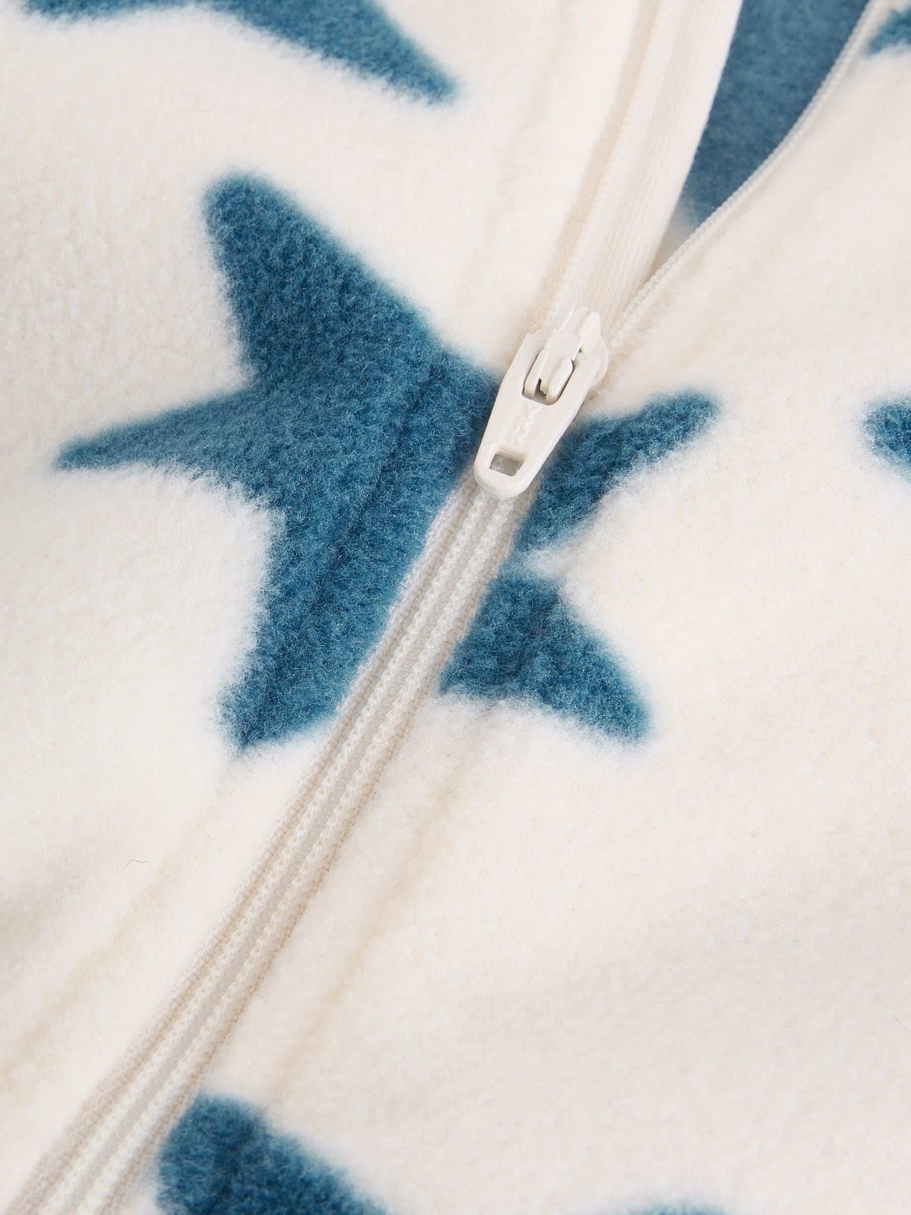 Blauw - Set van 4 baby-onesies van microfleece met tweewegrits