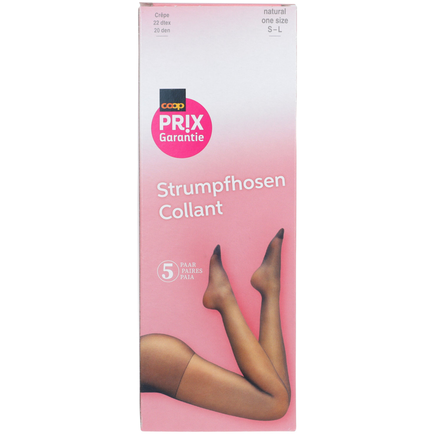 Prix Garantie Strumpfhose Box natural one size