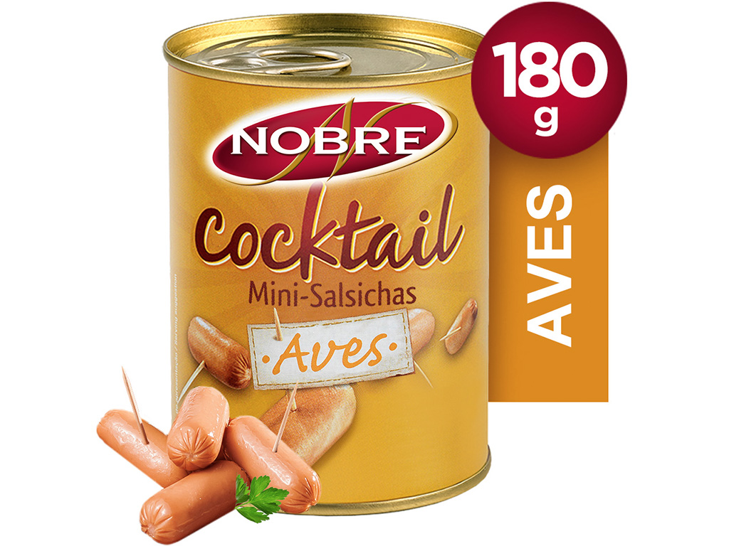 SALSICHAS AVES NOBRE COCKTAIL LATA 350(180)G