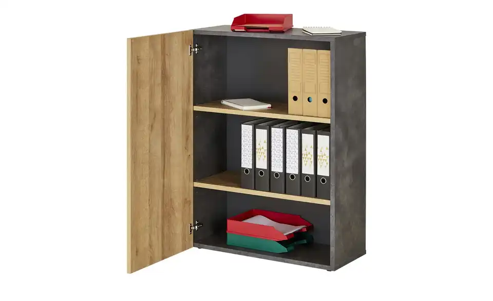Aktenschrank Chiemsee 110 cm Steingrau, Eiche (Nachbildung)