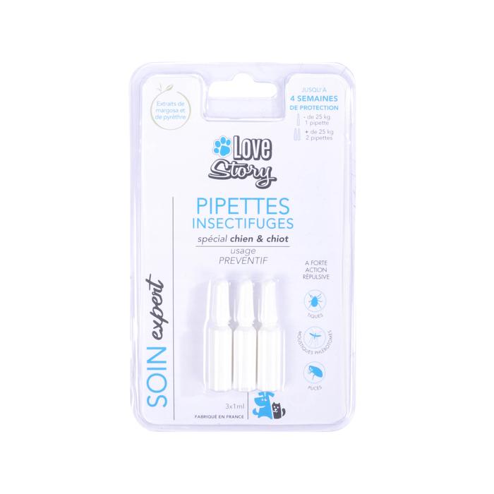 PIPETTES INSECTIFUGES PREVENTIF CHIEN CHIOT 3X1ML