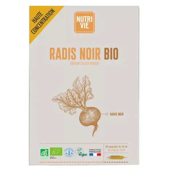 Nutrivie Rabanete Preto Orgânico 20 ampolas