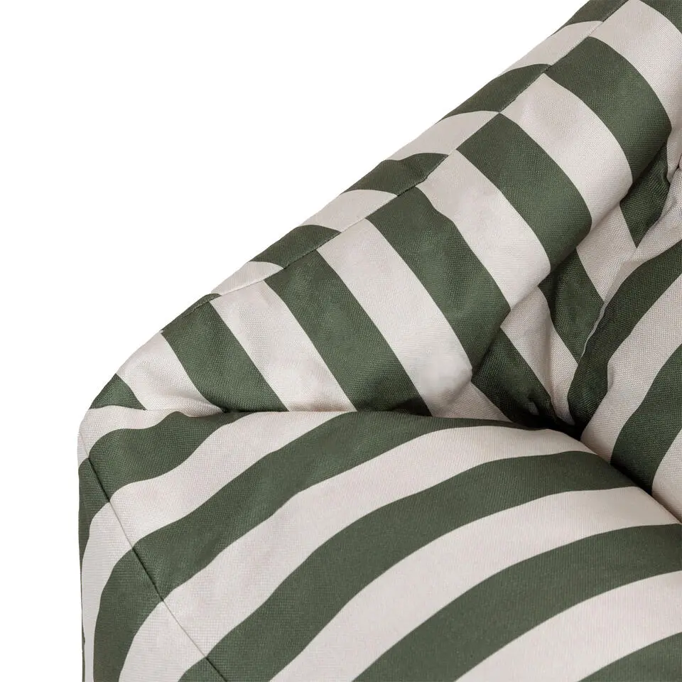 icon - Natalia XL Zitzak Fauteuil met Ronde Poef - Gestreept -