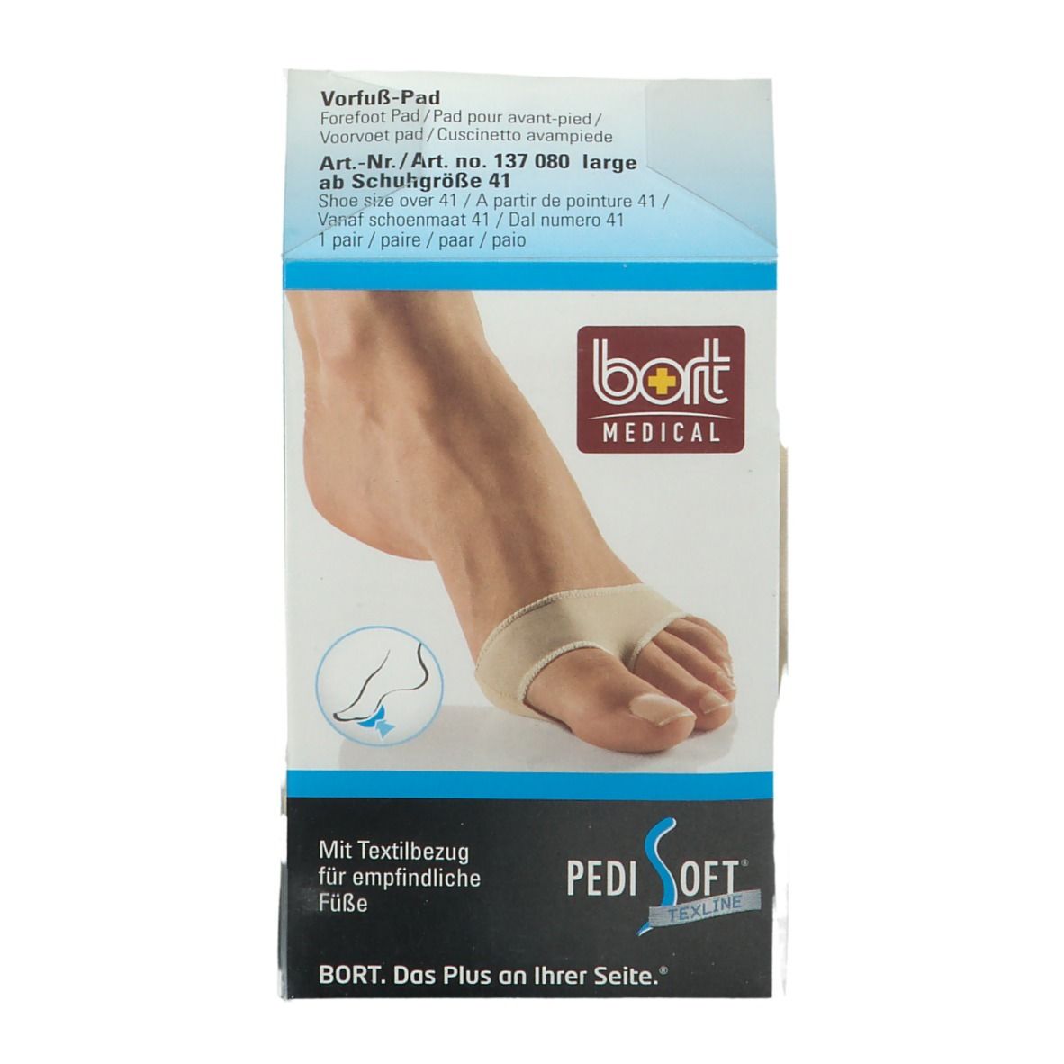 BORT PediSoft® TexLine Vorfuß-Pad Gr. L