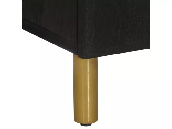 Buffet noir 60x33x75 cm bois d'ingénierie