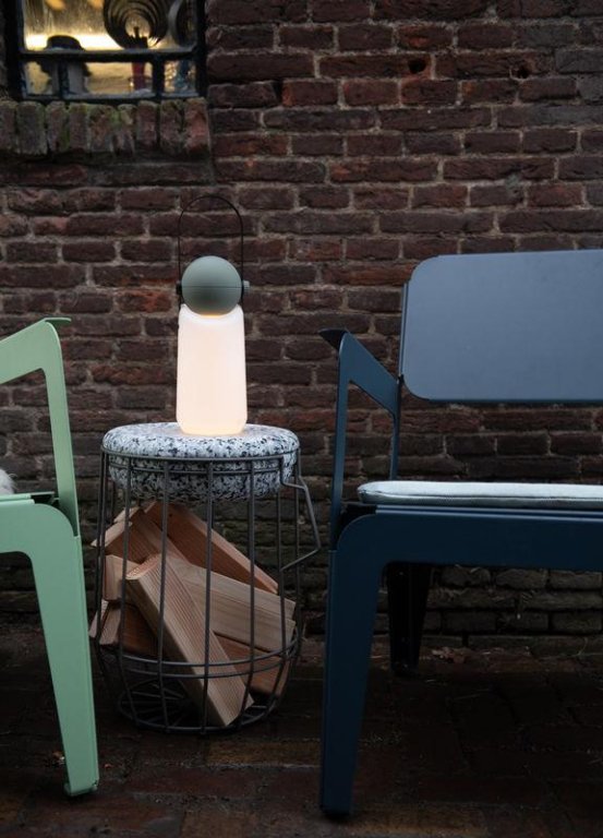Weltevree Bended fauteuil incl zitkussen grijsblauw