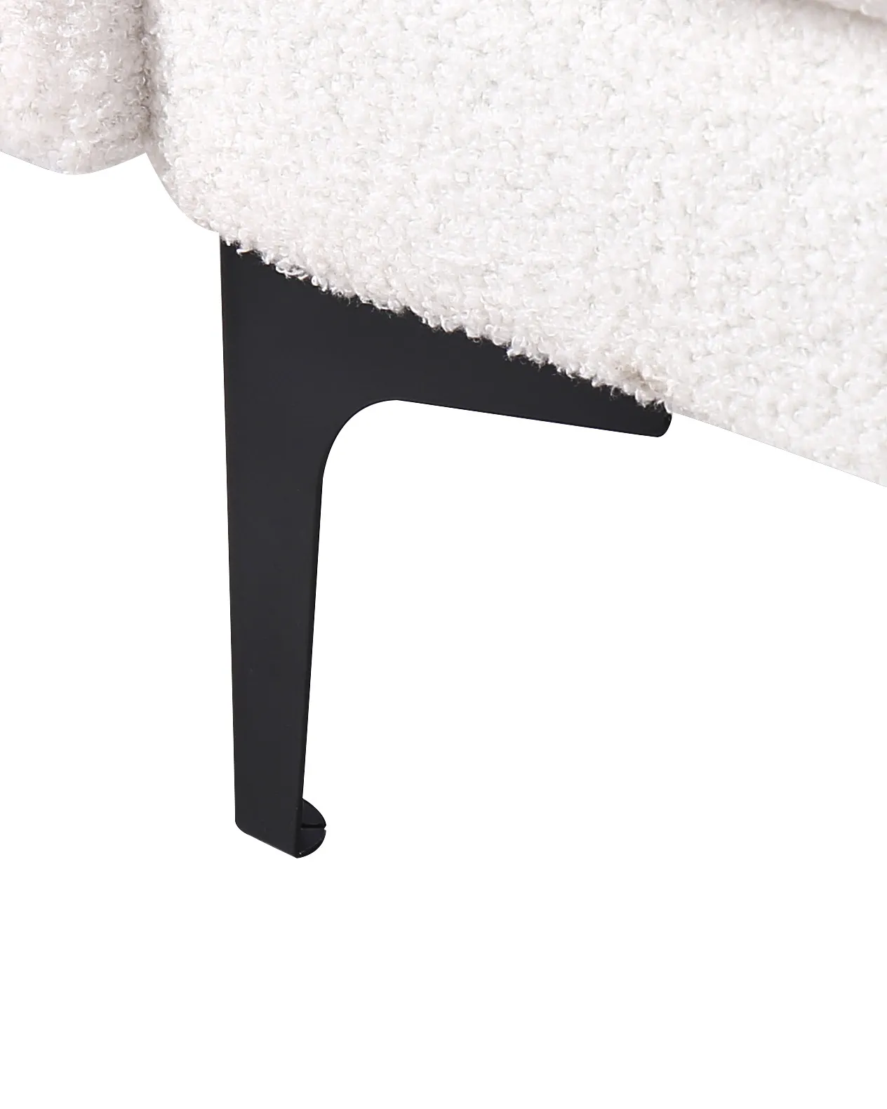 Fauteuil ALNES Bouclé Wit