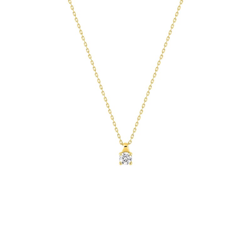 Collier Femme - Oxyde de zirconium - Or 18 Carats - Longueur : 42 cm