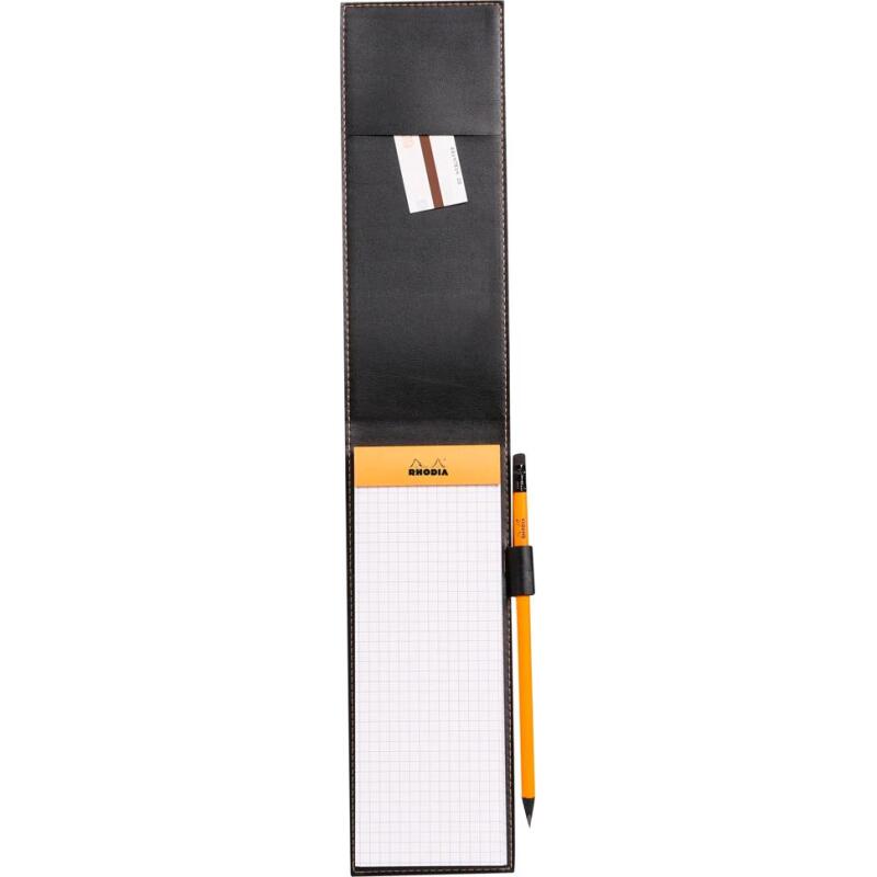 Rhodia ePURE porte-bloc avec porte-crayon + bloc N°8 petits carreaux 5x5 - Orange