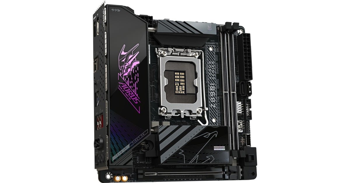 GIGABYTEZ890I AORUS ULTRA socket 1851 moederbord  (RAID, 2.5Gb-LAN, Wi-Fi 7, BT, Sound, Mini-ITX)