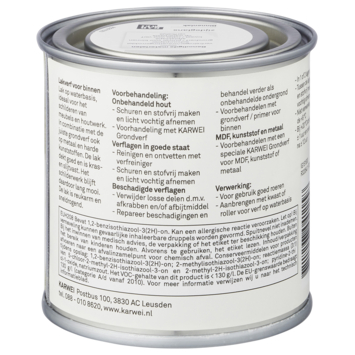 Karwei binnenlak zijdeglans wit 250 ml