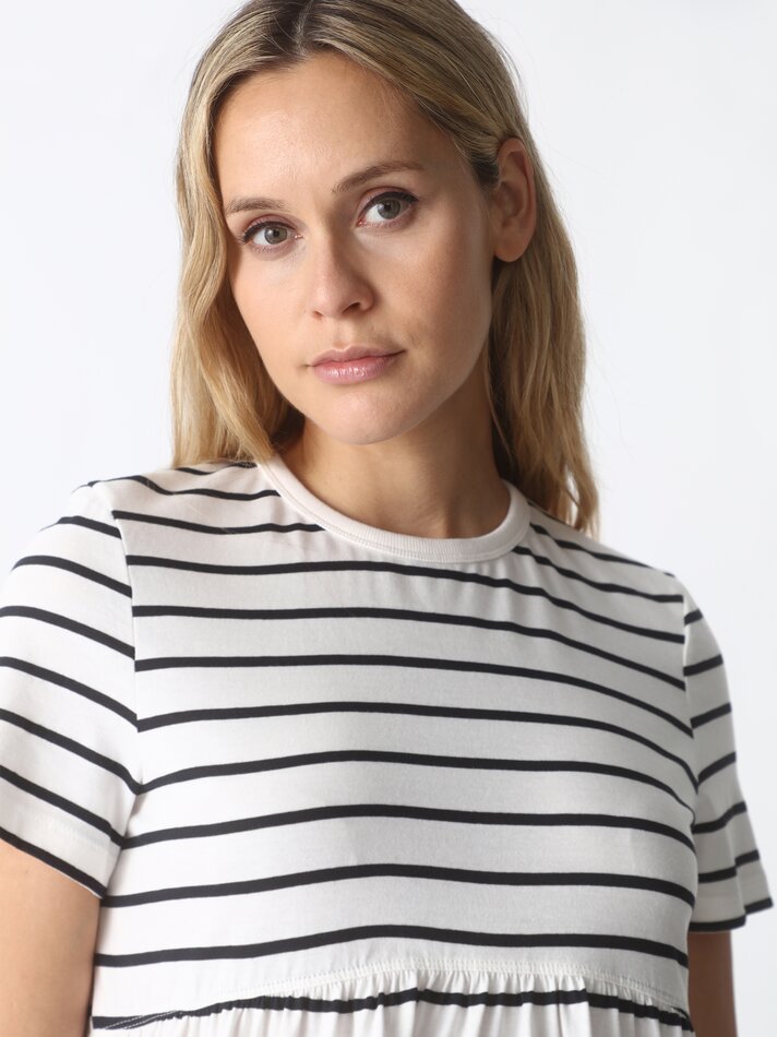 Camiseta de maternidade estampada - Azul/Branco